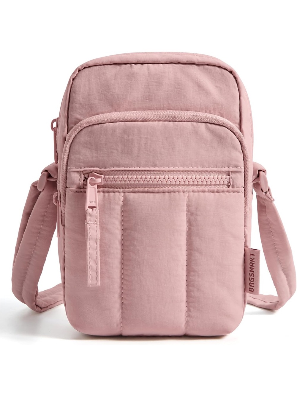 BAGSMART RFID Blocking Small Crossbody Phone Bag Dusty Pink NWT